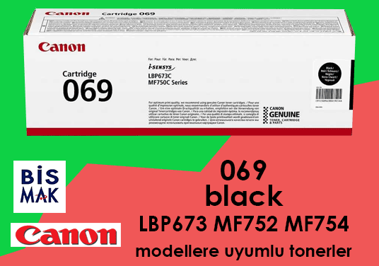 Canon 069 Black, Siyah Beyaz